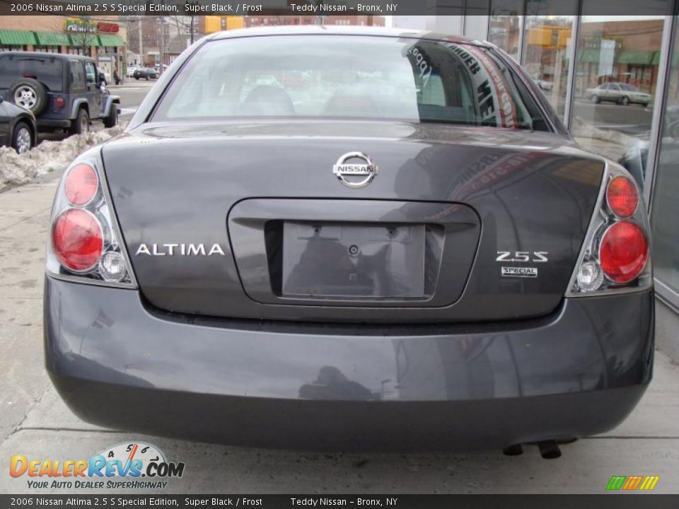 2006 Nissan Altima 2.5 S Special Edition Super Black / Frost Photo #5