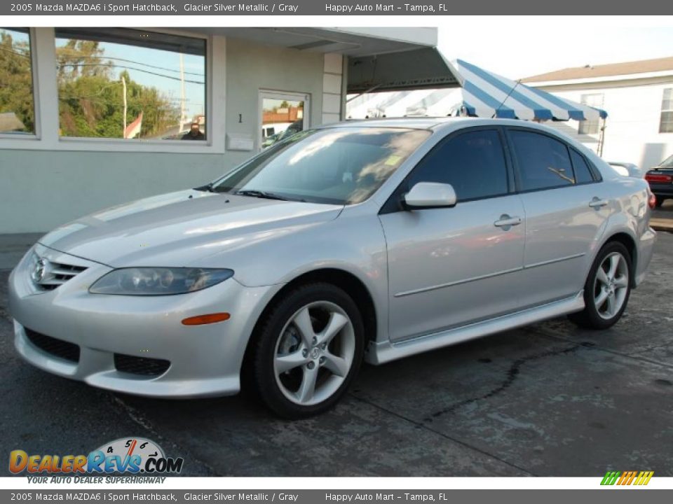 2005 Mazda MAZDA6 i Sport Hatchback Glacier Silver Metallic / Gray Photo #1