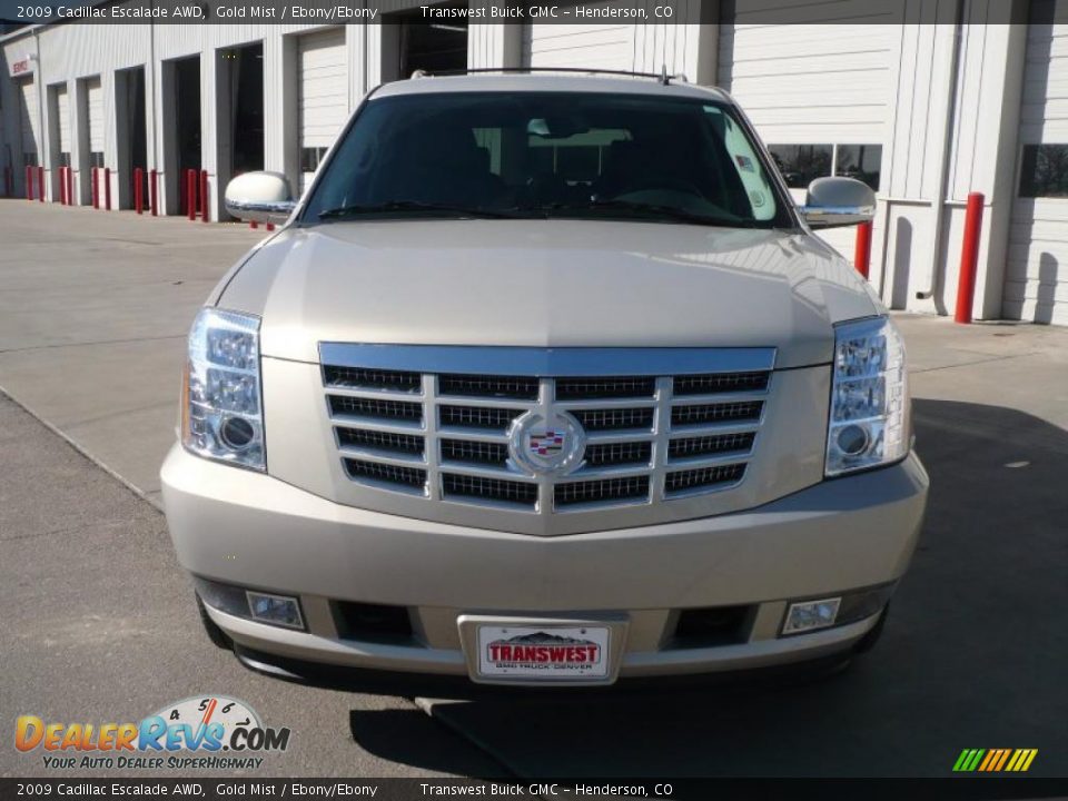 2009 Cadillac Escalade AWD Gold Mist / Ebony/Ebony Photo #2