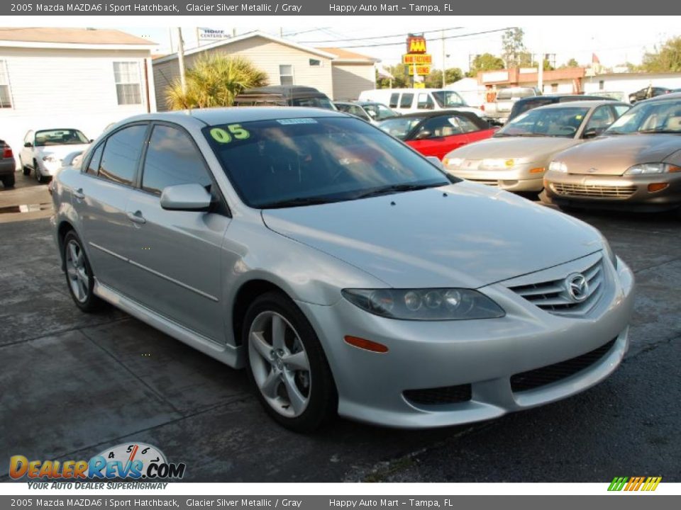 2005 Mazda MAZDA6 i Sport Hatchback Glacier Silver Metallic / Gray Photo #2