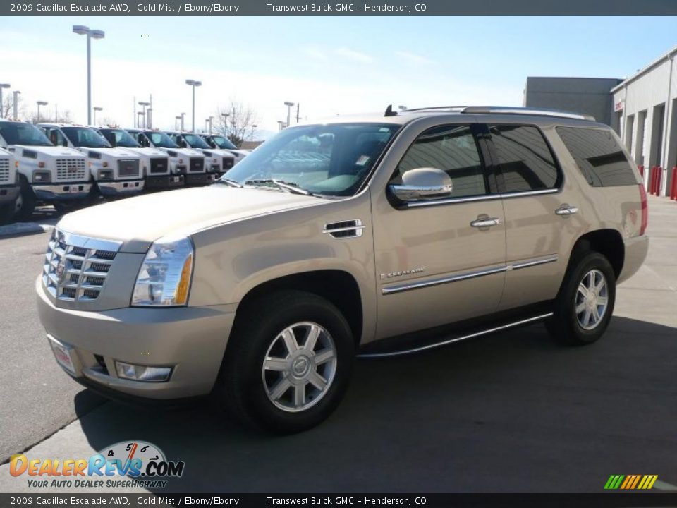 2009 Cadillac Escalade AWD Gold Mist / Ebony/Ebony Photo #3