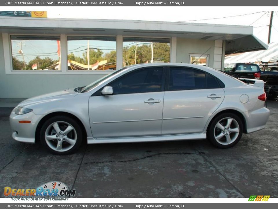 2005 Mazda MAZDA6 i Sport Hatchback Glacier Silver Metallic / Gray Photo #4