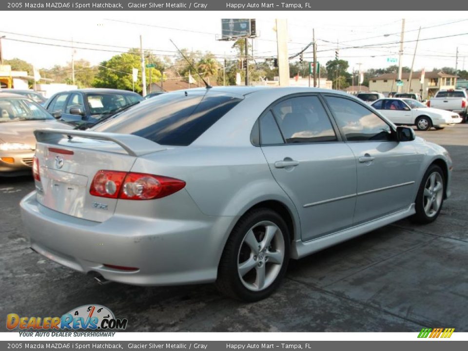 2005 Mazda MAZDA6 i Sport Hatchback Glacier Silver Metallic / Gray Photo #8
