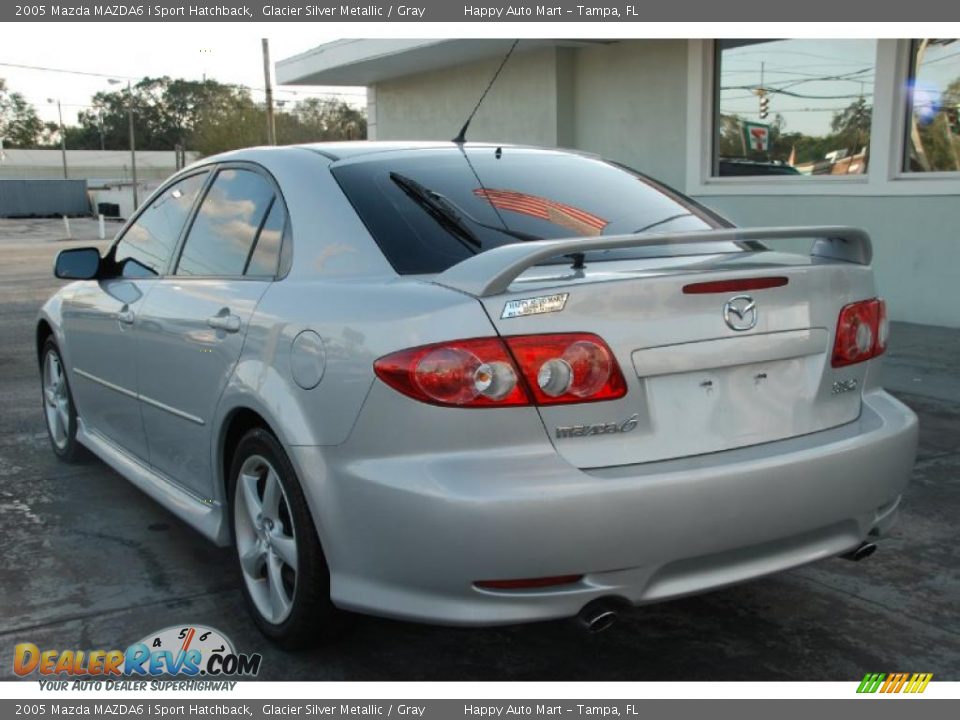 2005 Mazda MAZDA6 i Sport Hatchback Glacier Silver Metallic / Gray Photo #9