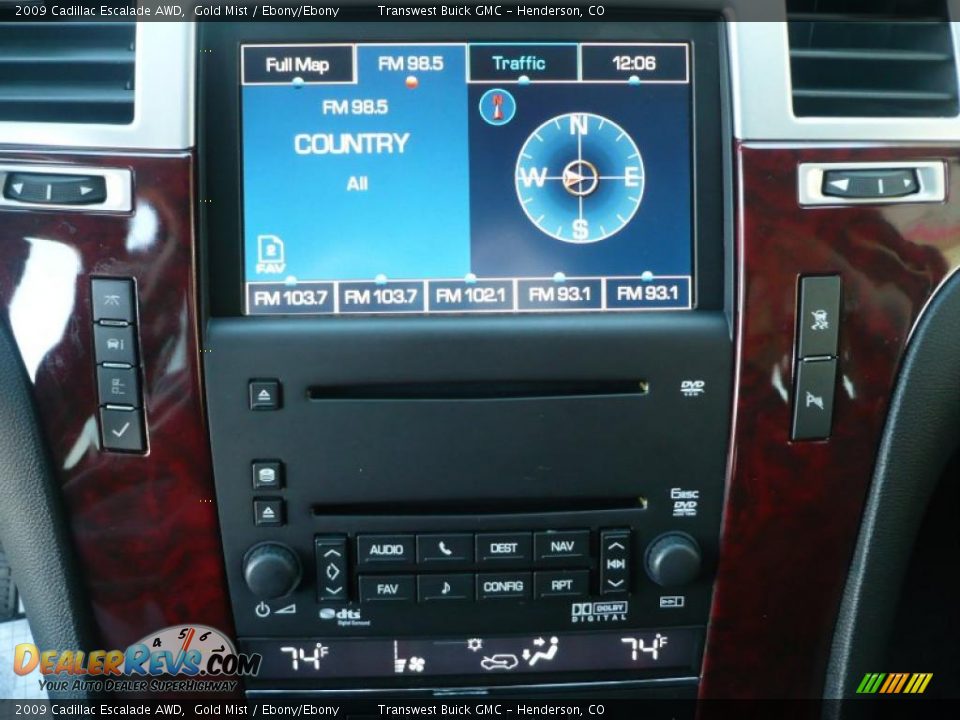 2009 Cadillac Escalade AWD Gold Mist / Ebony/Ebony Photo #11