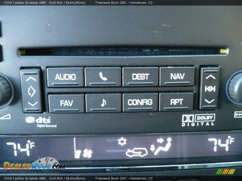 2009 Cadillac Escalade AWD Gold Mist / Ebony/Ebony Photo #13