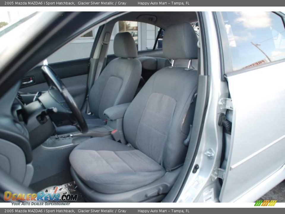 2005 Mazda MAZDA6 i Sport Hatchback Glacier Silver Metallic / Gray Photo #15