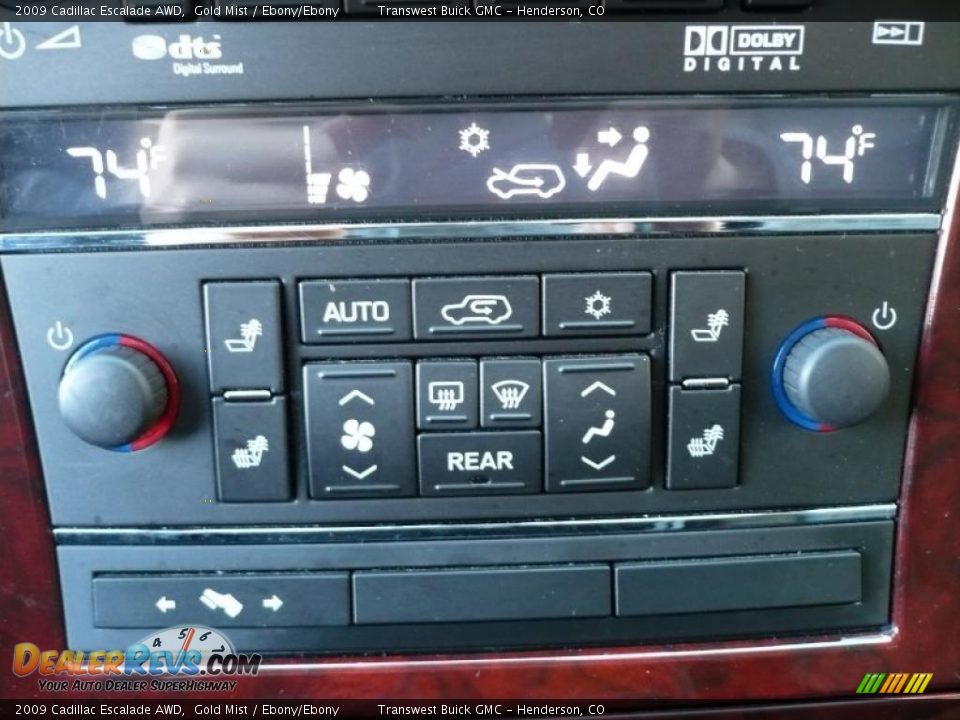 2009 Cadillac Escalade AWD Gold Mist / Ebony/Ebony Photo #14