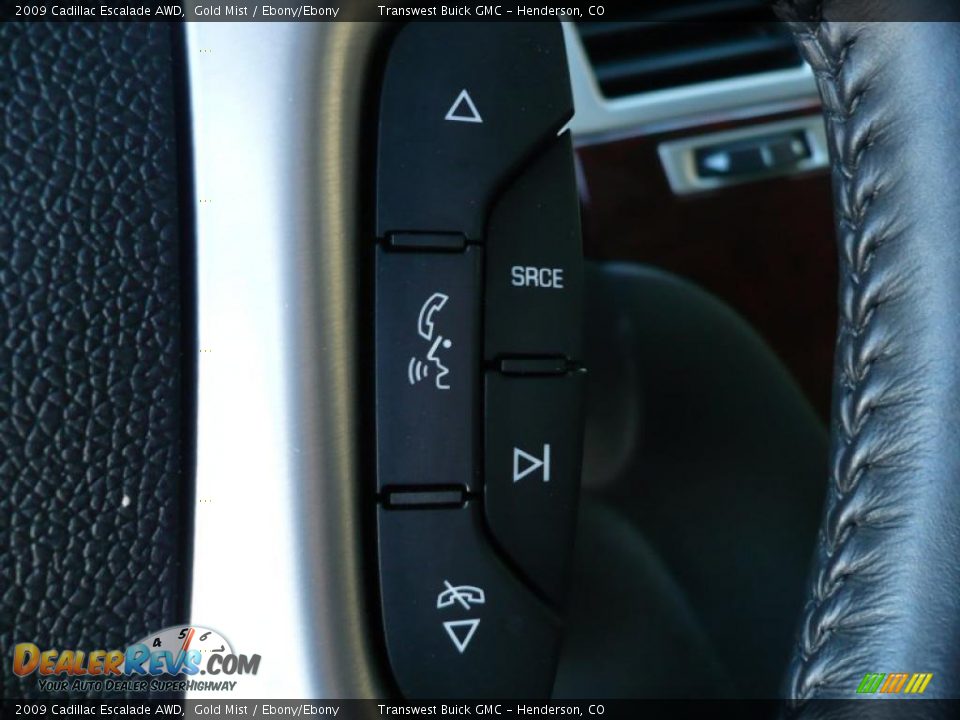 2009 Cadillac Escalade AWD Gold Mist / Ebony/Ebony Photo #18