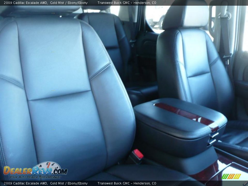 2009 Cadillac Escalade AWD Gold Mist / Ebony/Ebony Photo #22