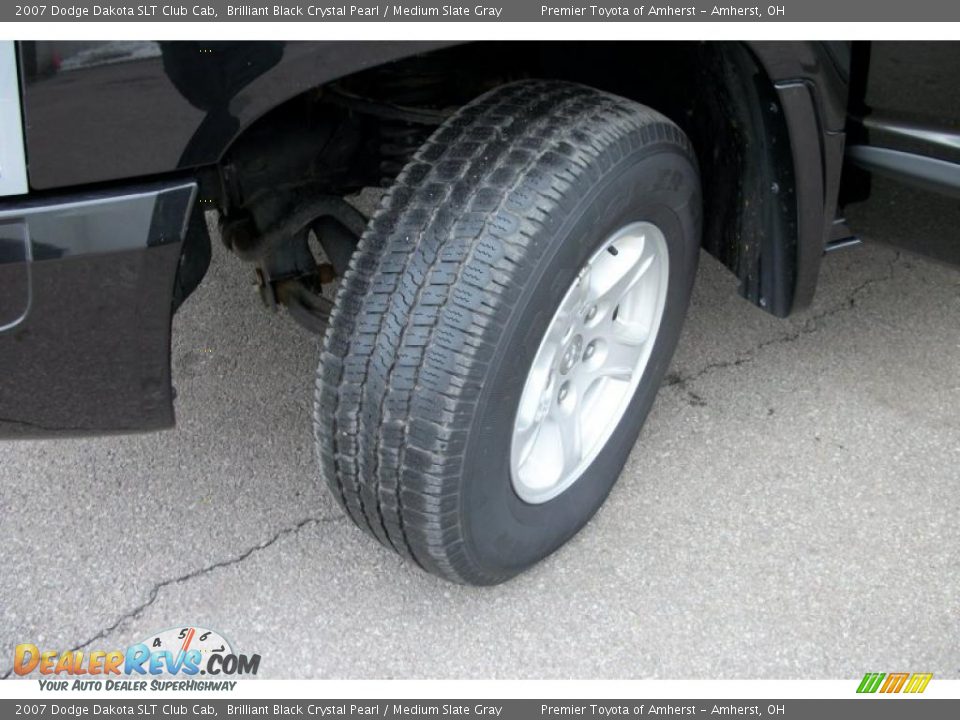 2007 Dodge Dakota SLT Club Cab Brilliant Black Crystal Pearl / Medium Slate Gray Photo #15