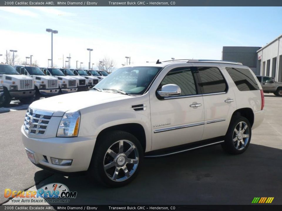 2008 Cadillac Escalade AWD White Diamond / Ebony Photo #3