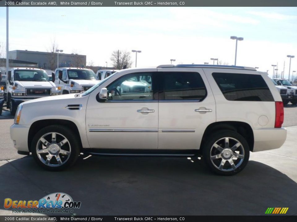 2008 Cadillac Escalade AWD White Diamond / Ebony Photo #4