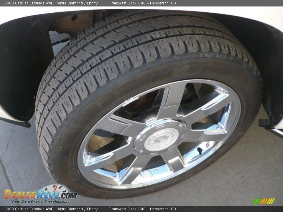 2008 Cadillac Escalade AWD White Diamond / Ebony Photo #7