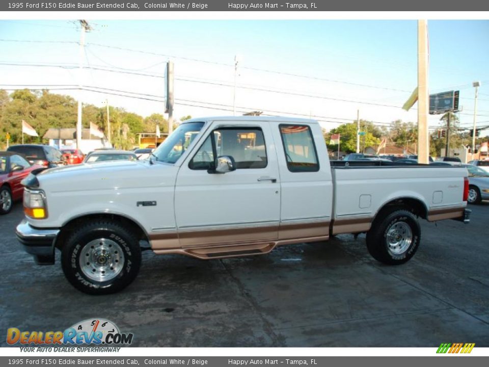 1995 Ford F150 Eddie Bauer Extended Cab Colonial White / Beige Photo #1