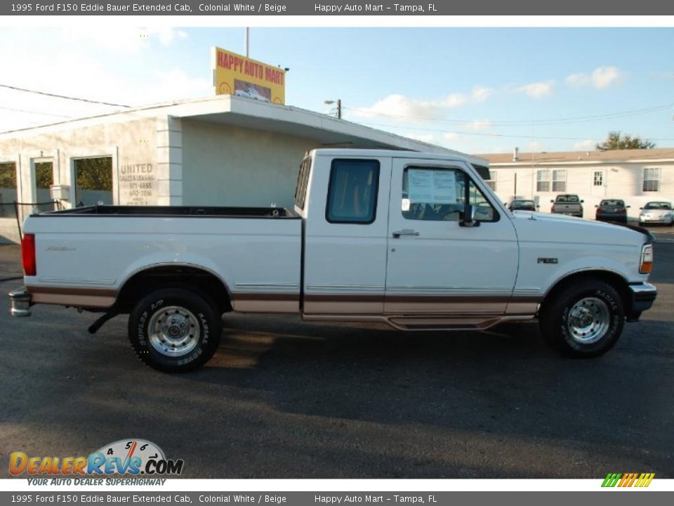 1995 Ford F150 Eddie Bauer Extended Cab Colonial White / Beige Photo #3