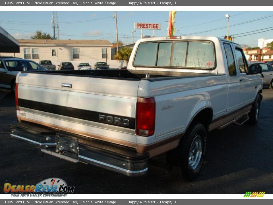 1995 Ford F150 Eddie Bauer Extended Cab Colonial White / Beige Photo #5