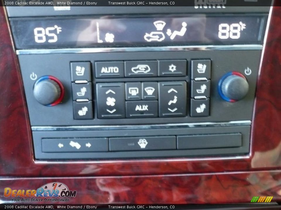 2008 Cadillac Escalade AWD White Diamond / Ebony Photo #14