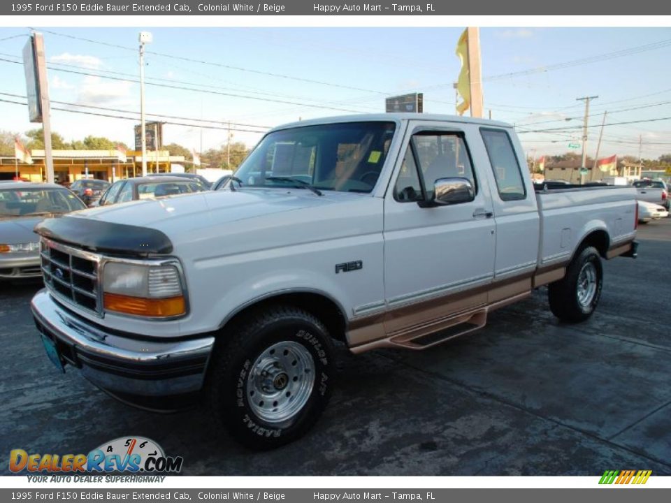 1995 Ford F150 Eddie Bauer Extended Cab Colonial White / Beige Photo #6