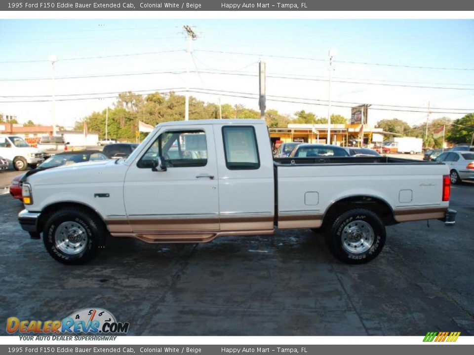 1995 Ford F150 Eddie Bauer Extended Cab Colonial White / Beige Photo #7