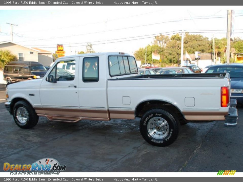 1995 Ford F150 Eddie Bauer Extended Cab Colonial White / Beige Photo #8