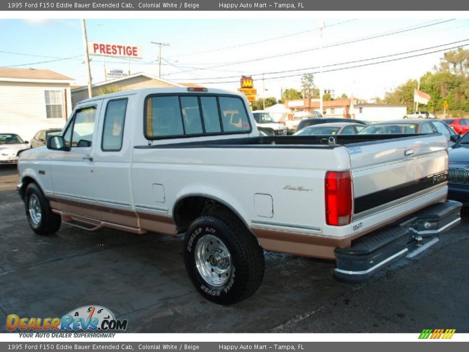 1995 Ford F150 Eddie Bauer Extended Cab Colonial White / Beige Photo #9