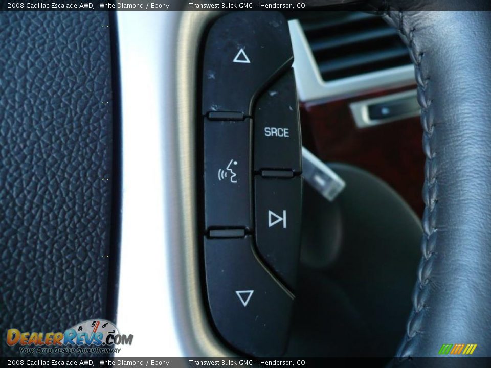2008 Cadillac Escalade AWD White Diamond / Ebony Photo #18