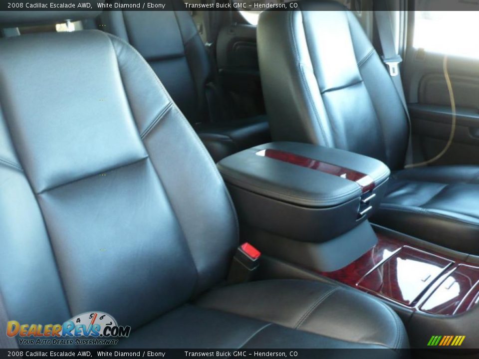 2008 Cadillac Escalade AWD White Diamond / Ebony Photo #24