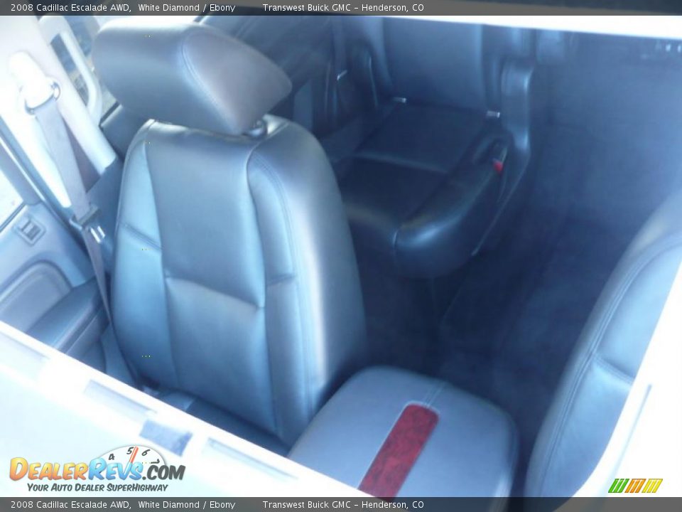 2008 Cadillac Escalade AWD White Diamond / Ebony Photo #25