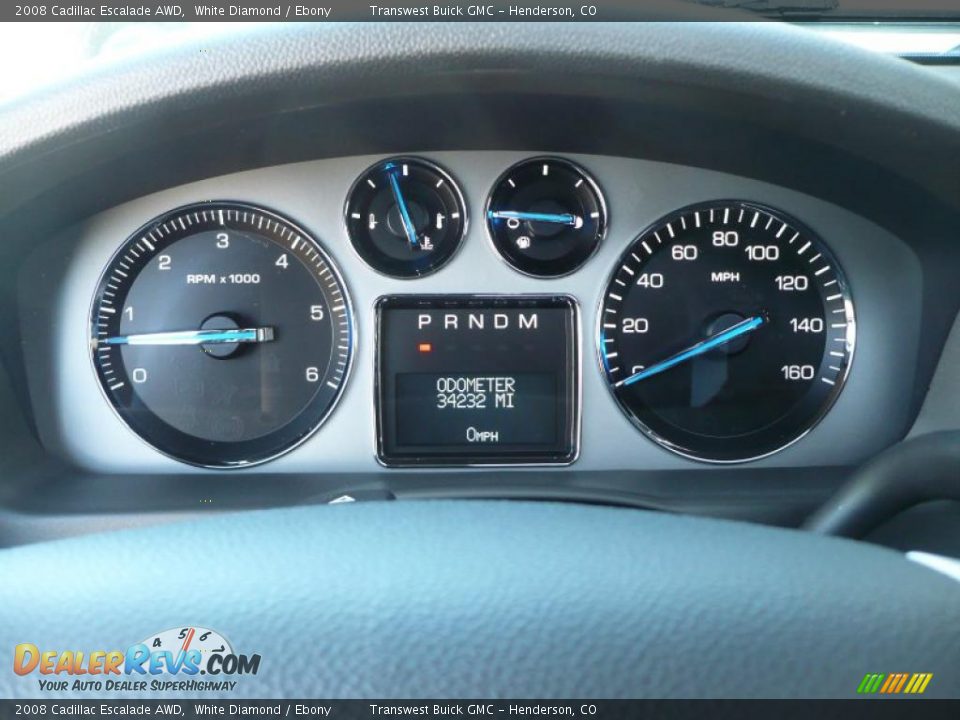 2008 Cadillac Escalade AWD White Diamond / Ebony Photo #26