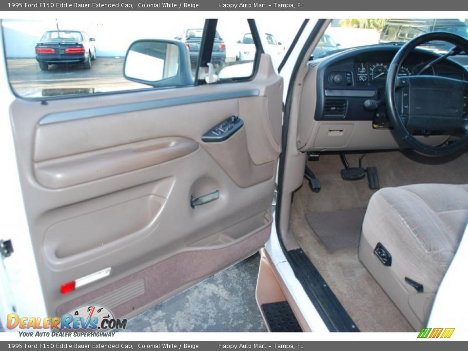 1995 Ford F150 Eddie Bauer Extended Cab Colonial White / Beige Photo #19