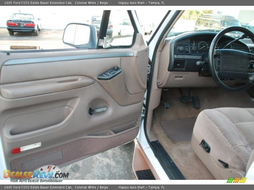 1995 Ford F150 Eddie Bauer Extended Cab Colonial White / Beige Photo #21