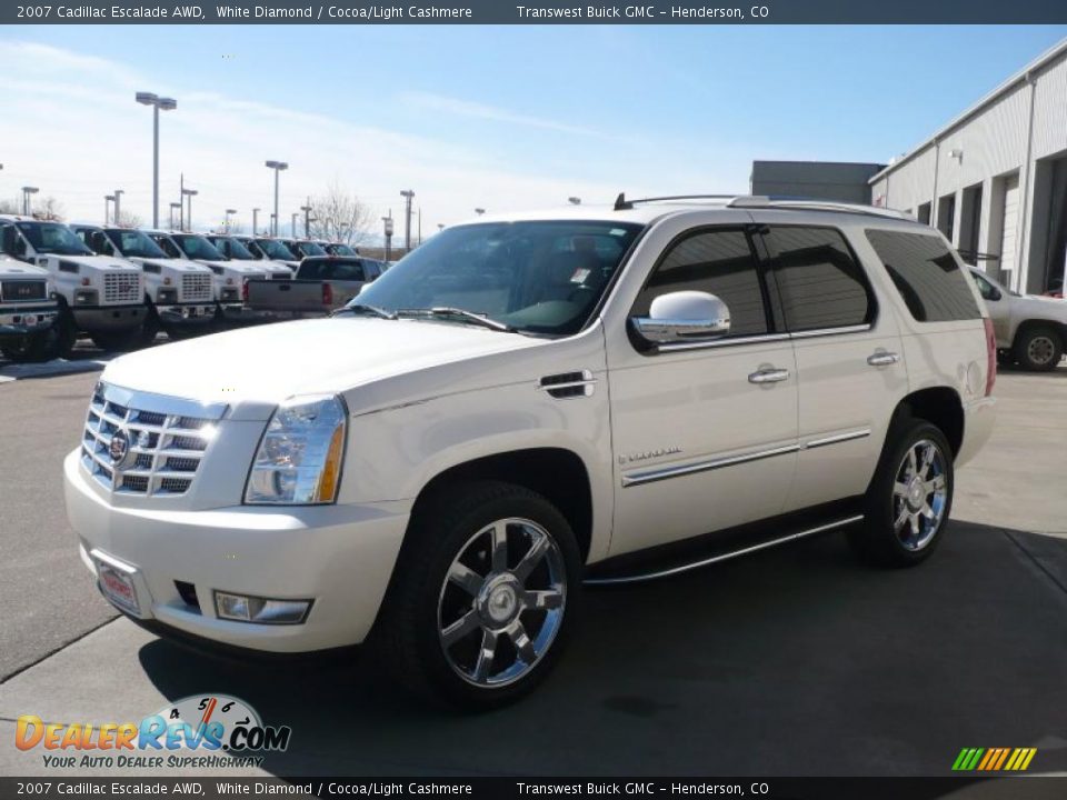 2007 Cadillac Escalade AWD White Diamond / Cocoa/Light Cashmere Photo #3