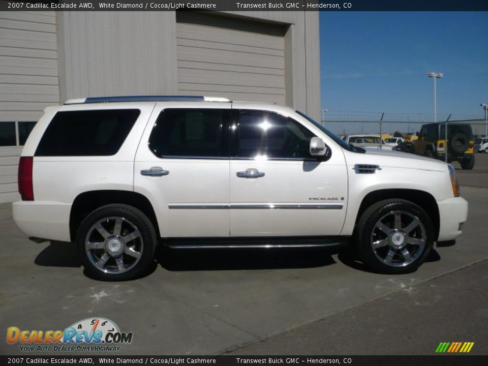 2007 Cadillac Escalade AWD White Diamond / Cocoa/Light Cashmere Photo #6
