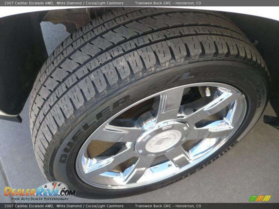 2007 Cadillac Escalade AWD White Diamond / Cocoa/Light Cashmere Photo #7