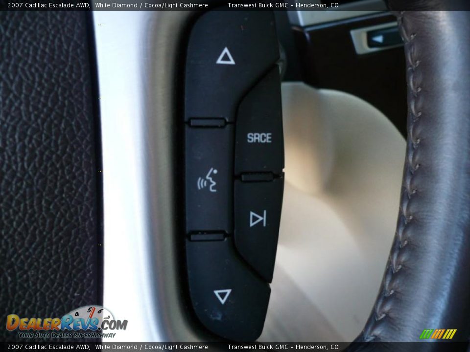 2007 Cadillac Escalade AWD White Diamond / Cocoa/Light Cashmere Photo #17