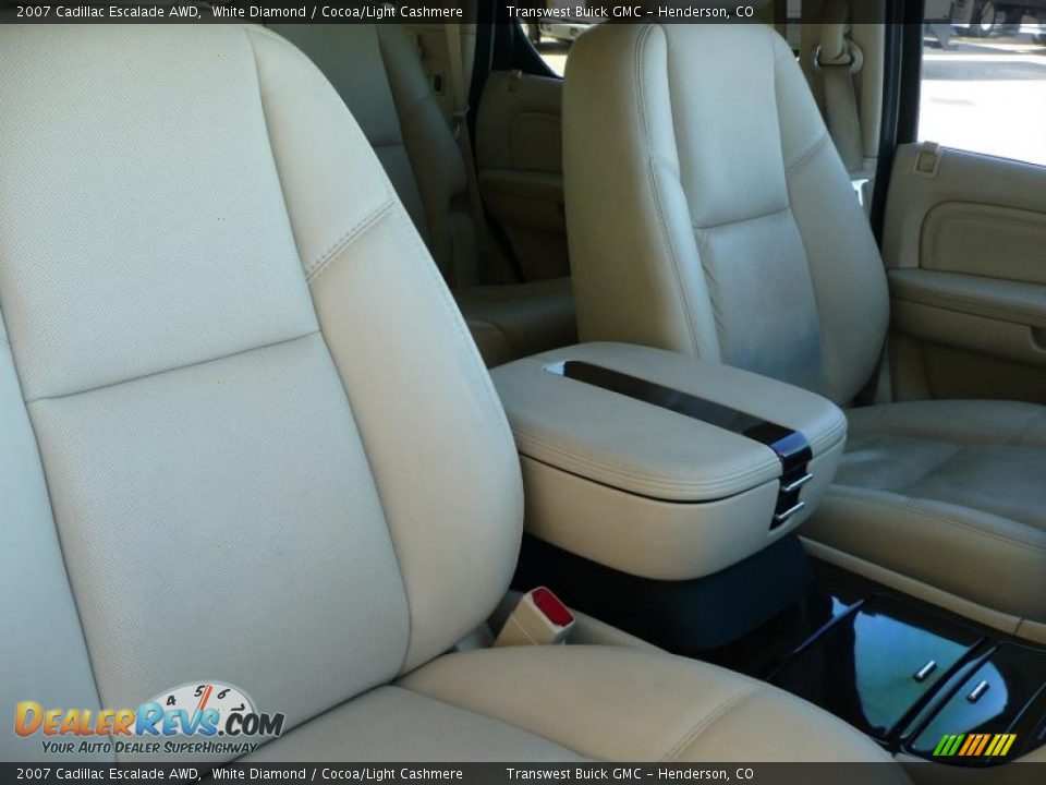 2007 Cadillac Escalade AWD White Diamond / Cocoa/Light Cashmere Photo #21
