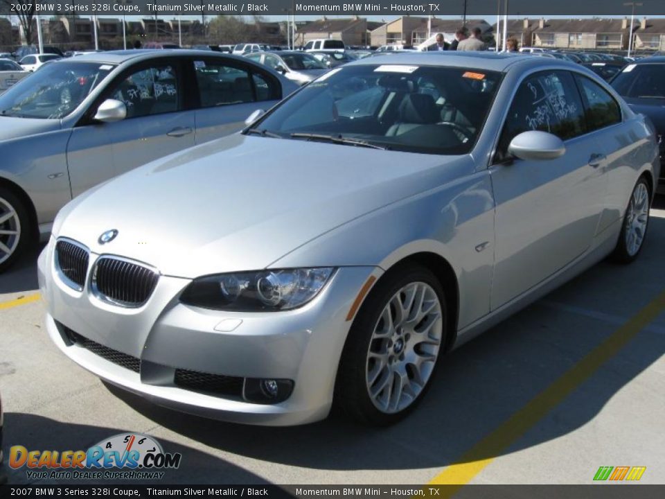 2007 BMW 3 Series 328i Coupe Titanium Silver Metallic / Black Photo #1