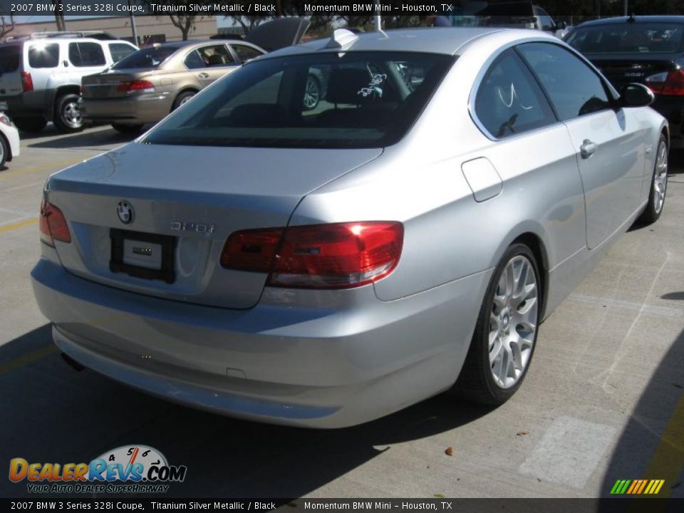 2007 BMW 3 Series 328i Coupe Titanium Silver Metallic / Black Photo #4