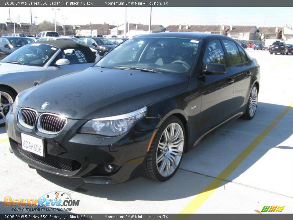2008 BMW 5 Series 550i Sedan Jet Black / Black Photo #1