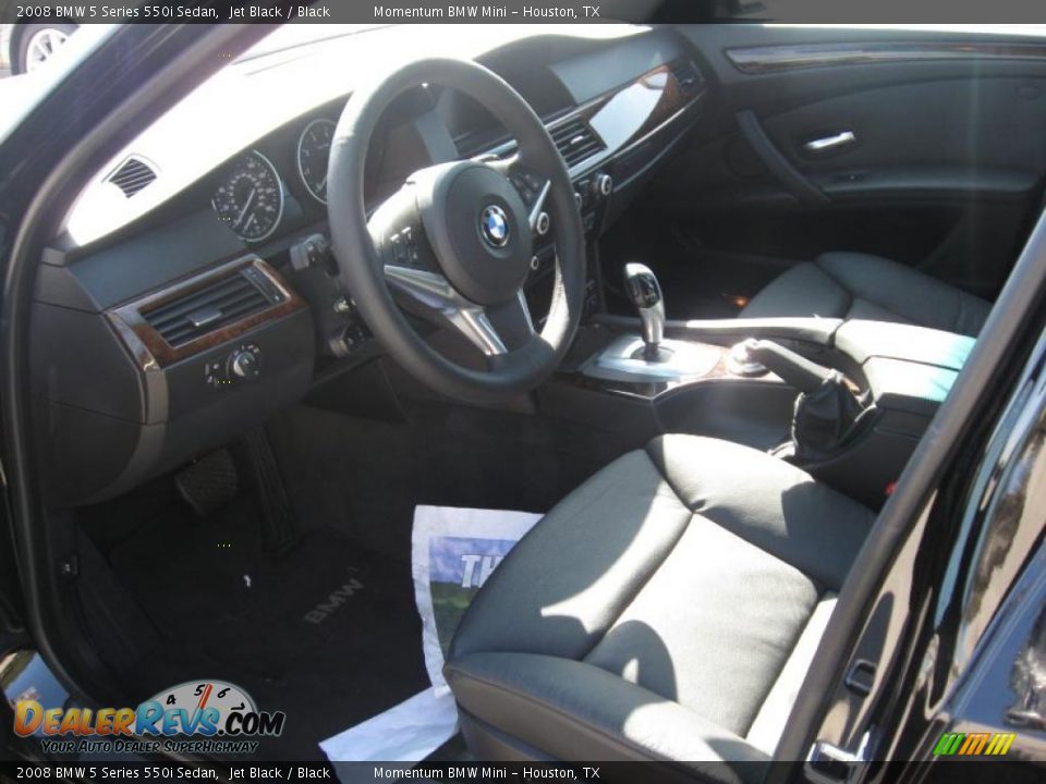 2008 BMW 5 Series 550i Sedan Jet Black / Black Photo #2
