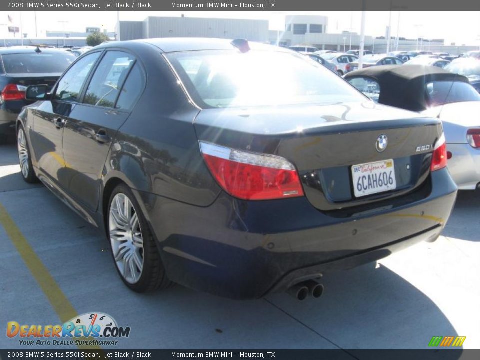 2008 BMW 5 Series 550i Sedan Jet Black / Black Photo #4