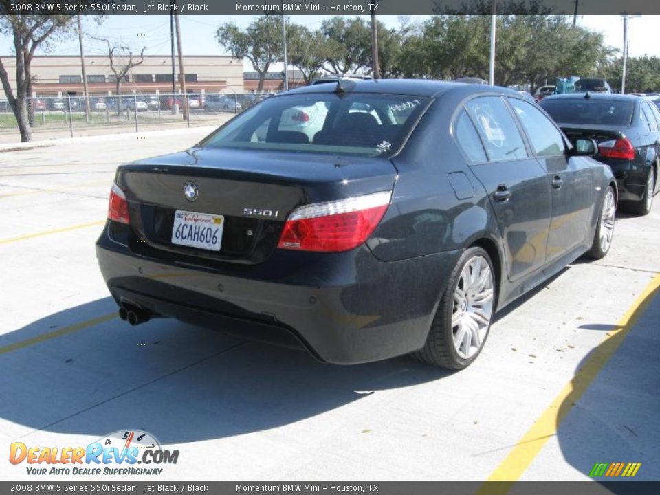 2008 BMW 5 Series 550i Sedan Jet Black / Black Photo #5