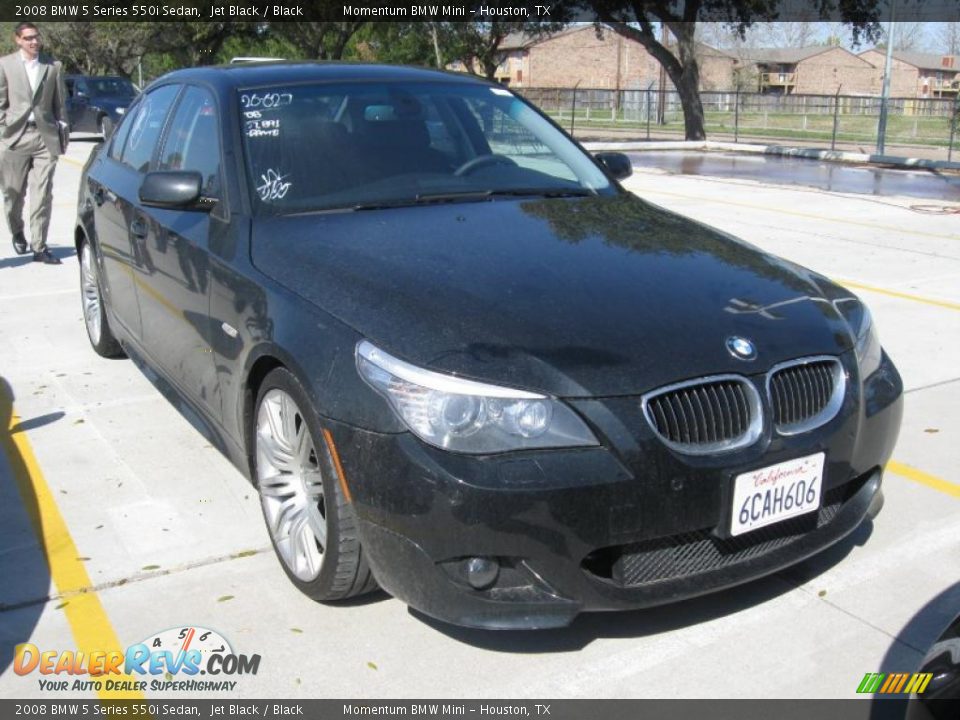 2008 BMW 5 Series 550i Sedan Jet Black / Black Photo #6