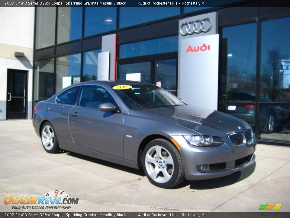 2007 BMW 3 Series 328xi Coupe Sparkling Graphite Metallic / Black Photo #1