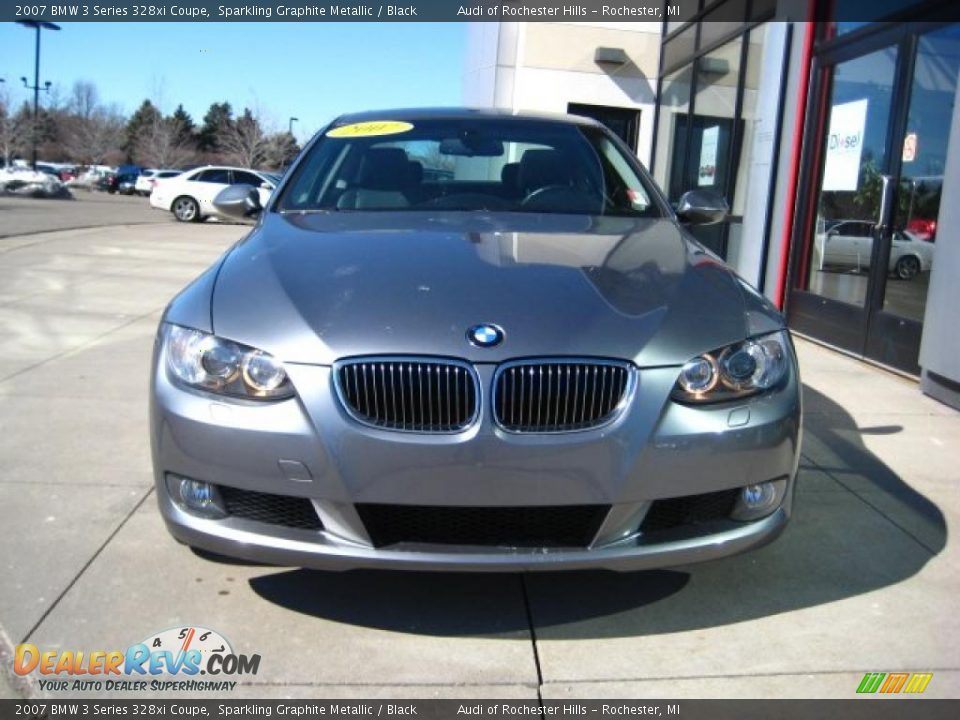2007 BMW 3 Series 328xi Coupe Sparkling Graphite Metallic / Black Photo #2