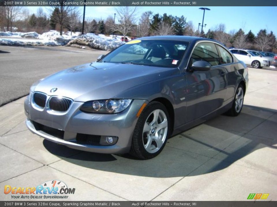 2007 BMW 3 Series 328xi Coupe Sparkling Graphite Metallic / Black Photo #3