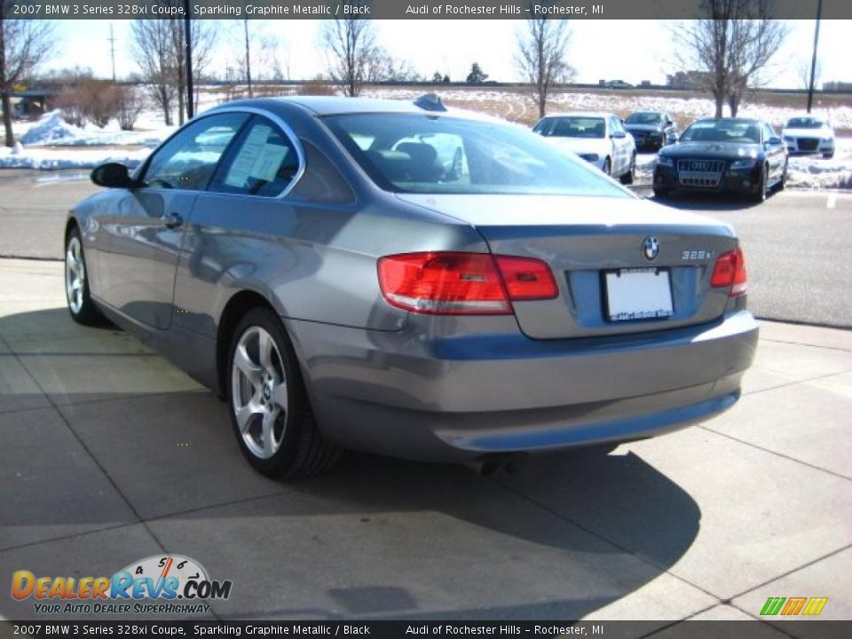 2007 BMW 3 Series 328xi Coupe Sparkling Graphite Metallic / Black Photo #4