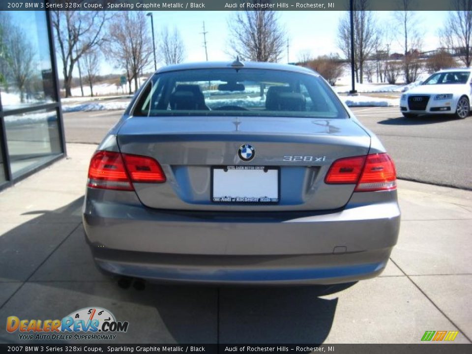 2007 BMW 3 Series 328xi Coupe Sparkling Graphite Metallic / Black Photo #5
