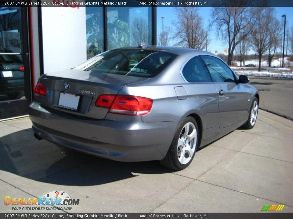 2007 BMW 3 Series 328xi Coupe Sparkling Graphite Metallic / Black Photo #6